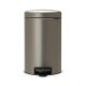 Brabantia 113628 Pedal Bin Newicon With Plastic Inner Bucket, 12 Litre - Platinum