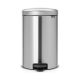 Brabantia 114021 Pedal Bin Newicon With Plastic Inner Bucket, 20 Litre - Matt Steel