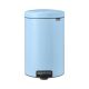 Brabantia - NewIcon Pedal Bin 20L - Medium Waste Bin for Kitchen or Bedroom - Soft Closing Lid - Light Pedal Operation - with Removable Inner Bucket - Non-Slip Base - Dreamy Blue - 29 x 38 x 47 cm