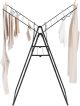 Brabantia HangOn Drying Rack, 15 metre, Matt Black - 12.5 kg Maximum load - with Adjustable Wings - Ideal for Delicate Laundry - Compact and Foldable