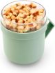 Brabantia - Make & Take Soup Mug 0.6L - with Screw-On Toppings Container (180 ml) & Handle - Leakproof - Large Opening - Suitable for Freezer - Dishwasher & Microwave Safe - Jade Green