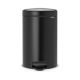 Brabantia 113741 Pedal Bin Newicon with plastic inner Bucket, Matt Black - 12 L