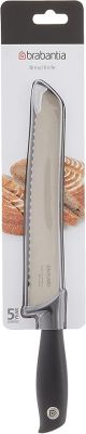 Brabantia Tasty+ Bread Knife, Dark Grey