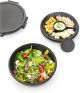 Brabantia - Make & Take Salad Bowl 1.3L - Removable Tray for Toppings & Dressing - Secure Click Closing - Leakproof - Airtight Closure - Suitable for Freezer - Dishwasher & Microwave Safe - Dark Grey